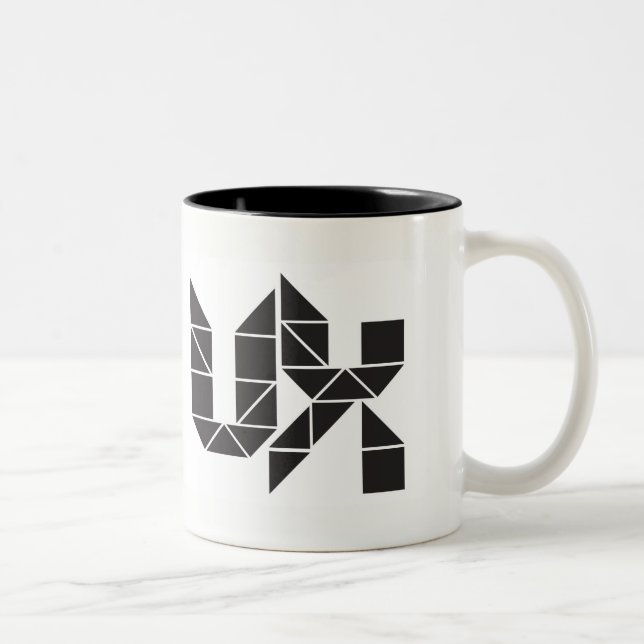 I Liebe UX Zweifarbige Tasse (Rechts)
