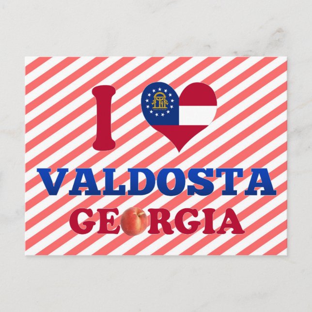 I Liebe Valdosta, Georgien Postkarte (Vorderseite)