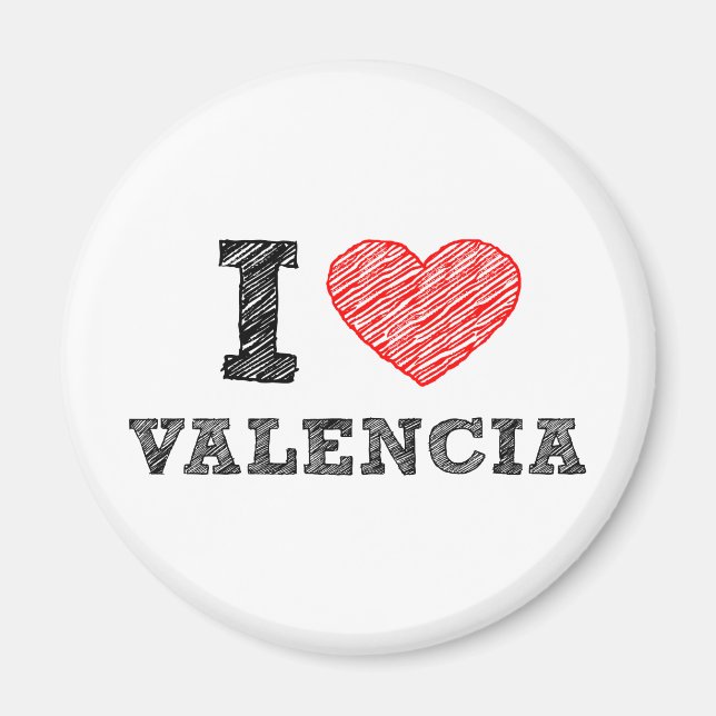 I Liebe Valencia Magnet (Vorne)
