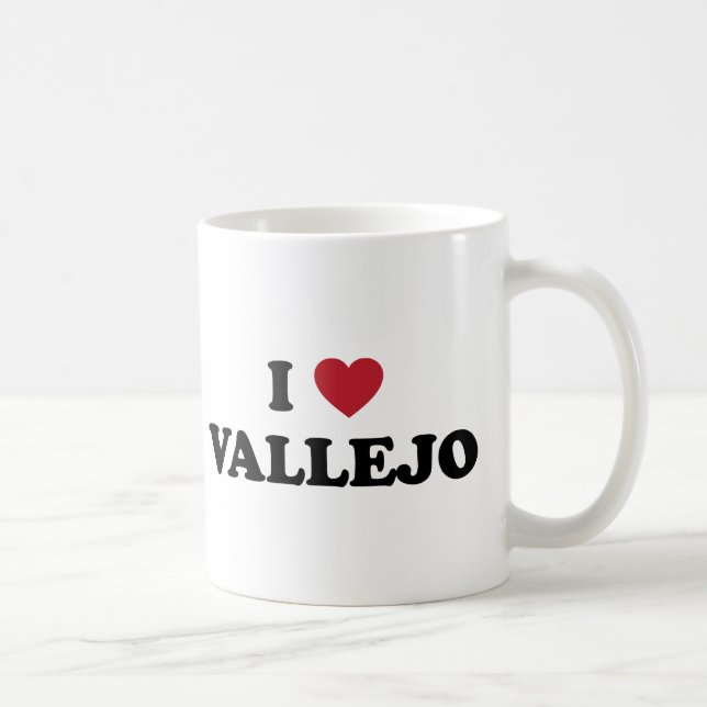 I Liebe Vallejo Kalifornien Kaffeetasse (Rechts)