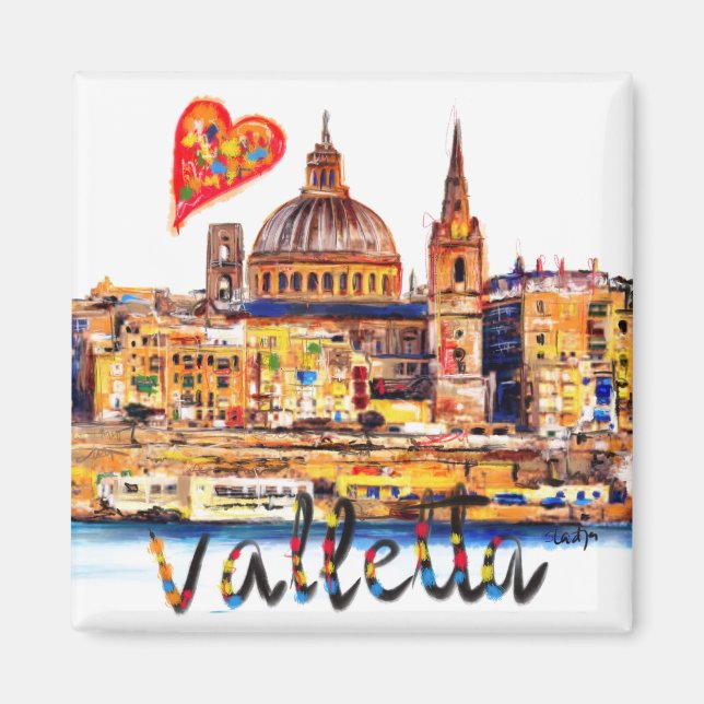 I Liebe Valletta Magnet (Vorne)