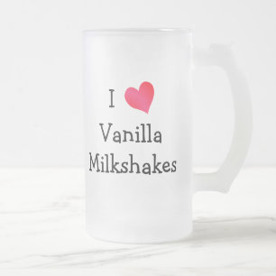 I Liebe Vanilla Mattglas Bierglas