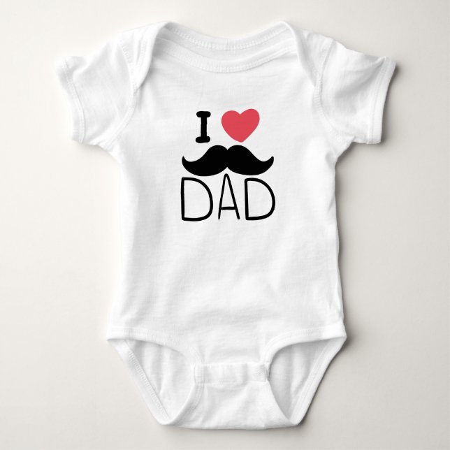 I LIEBE VATER BABY STRAMPLER (Vorderseite)