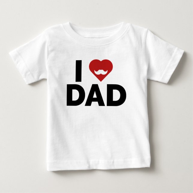 I LIEBE VATER BABY T-SHIRT (Vorderseite)