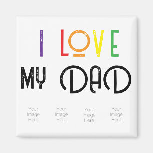 i Liebe Vater Foto Magnet