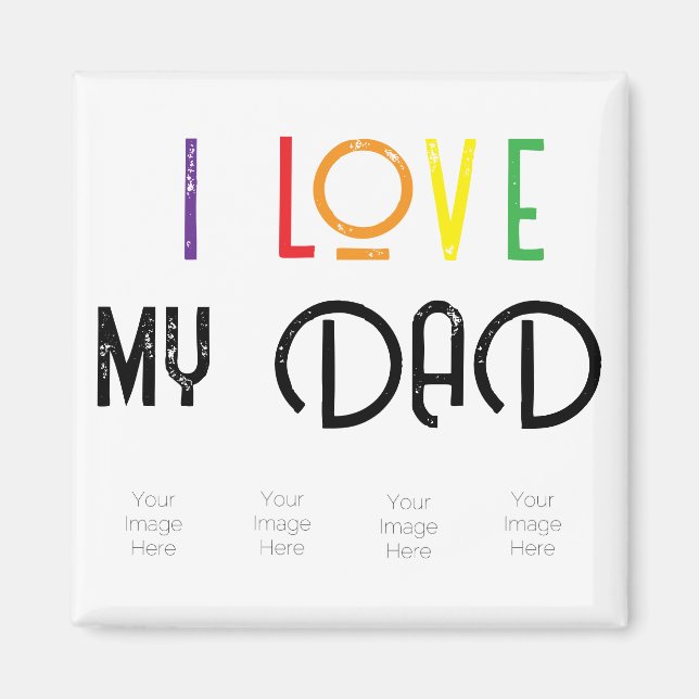 i Liebe Vater Foto Magnet (Vorne)