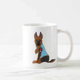 I Liebe Vater - Hund Herz Tattoo Belgische Malinoi Kaffeetasse