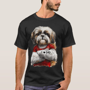 I Liebe Vater Tattoo Shih Tzu Vater Sonniger Vater T-Shirt
