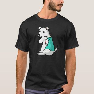 I Liebe Vater Tattoo White Dog Vater T-Shirt