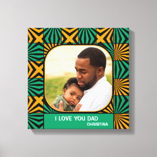 I Liebe Vater Vater Tochter Foto personalisieren Leinwanddruck