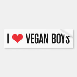 I Liebe-veganer Jungen-Autoaufkleber Autoaufkleber