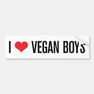 I Liebe-veganer Jungen-Autoaufkleber Autoaufkleber