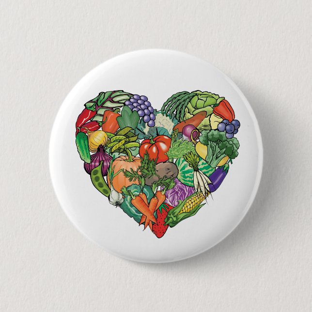 I Liebe Veggies Button (Vorderseite)