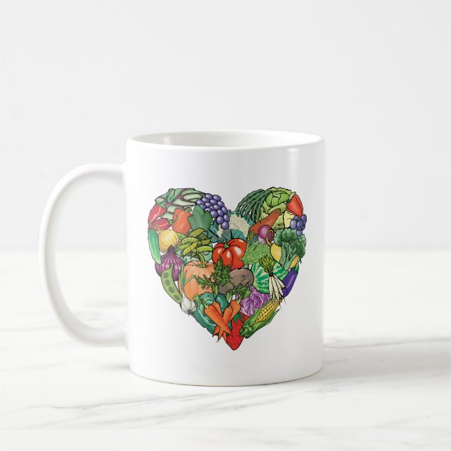 I Liebe Veggies Kaffeetasse (Links)