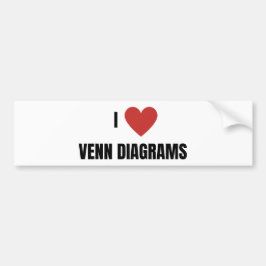 I Liebe Venn-Diagramme Autoaufkleber