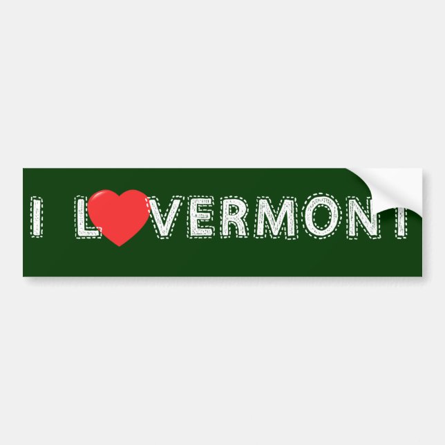 I Liebe-Vermont-Autoaufkleber Autoaufkleber (Vorne)