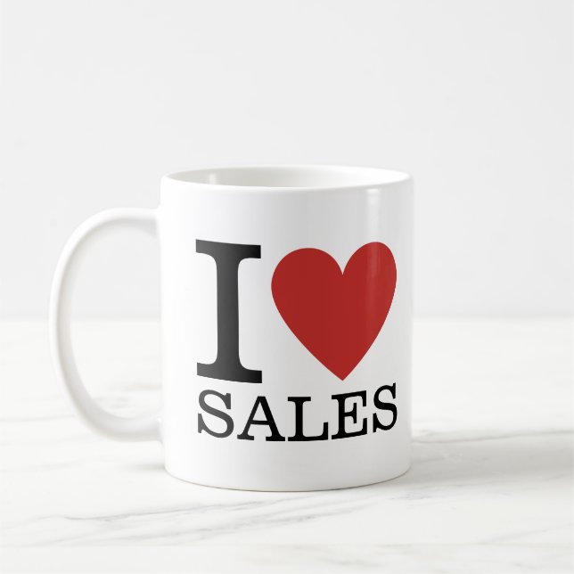 I ❤️ Liebe Vertrieb - Verkaufsabteilung - Tasse (Links)