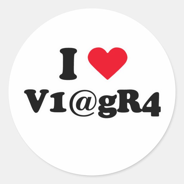 I Liebe viagra Runder Aufkleber (Vorderseite)