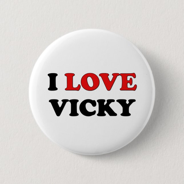 I Liebe Vicky Button (Vorderseite)