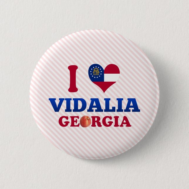 I Liebe Vidalia, Georgia Button (Vorderseite)
