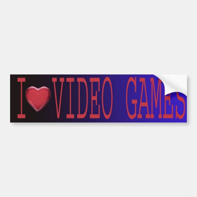 I LIEBE-VIDEOspiele Autoaufkleber (Vorne)
