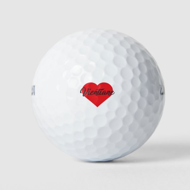 I Liebe Vientiane - Laos Golfball (Vorderseite)