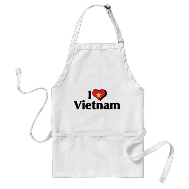 I Liebe Vietnam-Flagge Schürze (Vorne)