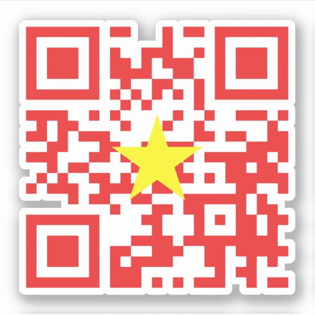 I Liebe Vietnam (Tôi Yêu Viraflot Nam) Flaggencode Aufkleber (Vorderseite)