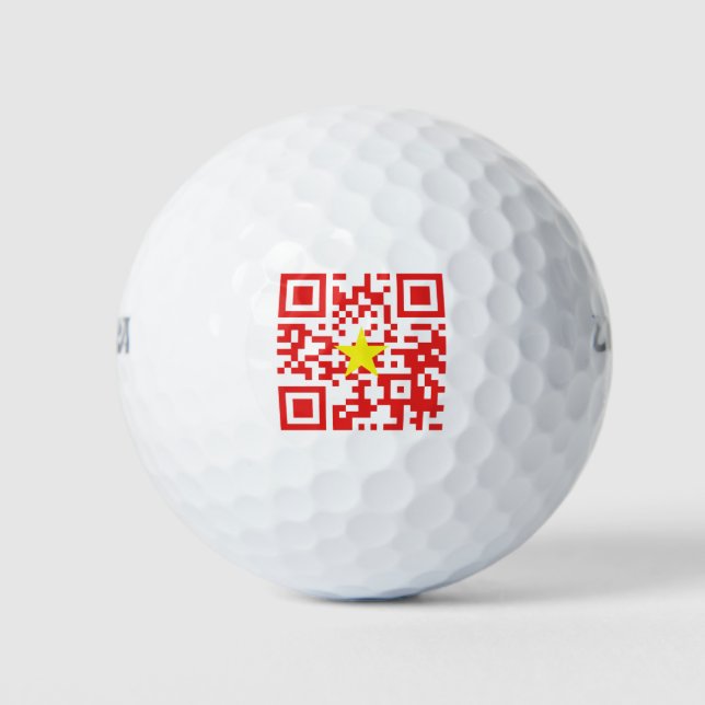 I Liebe Vietnam (Tôi Yêu Viraflot Nam) Flaggencode Golfball (Vorderseite)