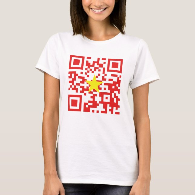I Liebe Vietnam (Tôi Yêu Viraflot Nam) Flaggencode T-Shirt (Vorderseite)