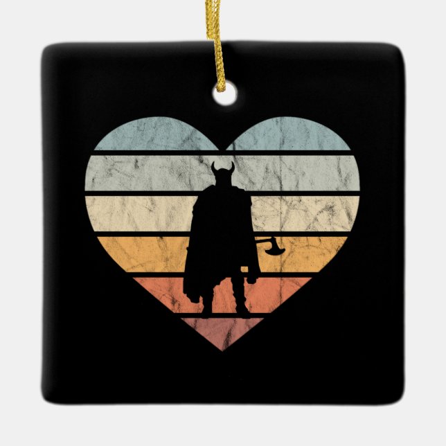I Liebe Viking Warrior mit Ax Keramikornament (Vorderseite)