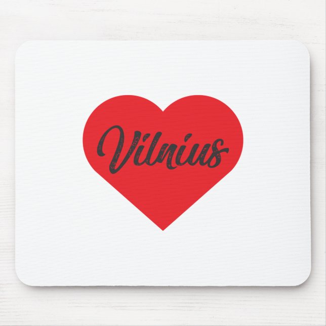 I Liebe Vilnius - Litauen Mousepad (Vorne)