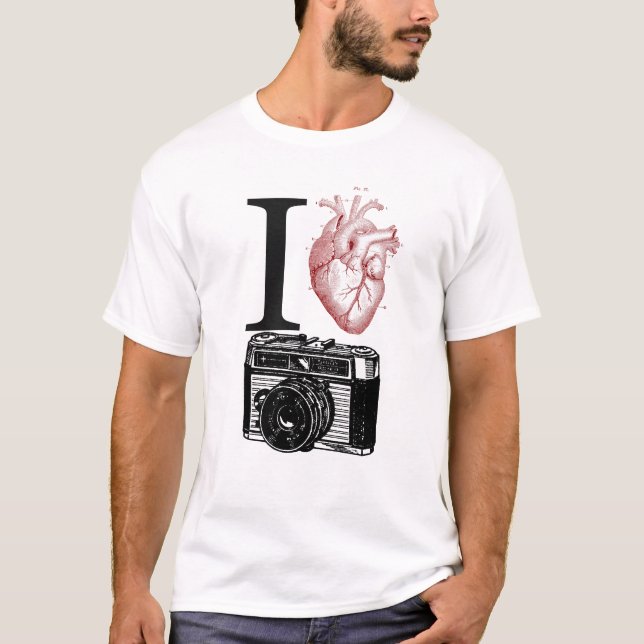 I Liebe Vintag Camera Fotografy tee (Vorderseite)