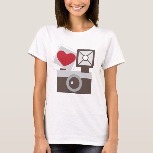 I Liebe Vintage Kamera T-Shirt (Vorderseite)