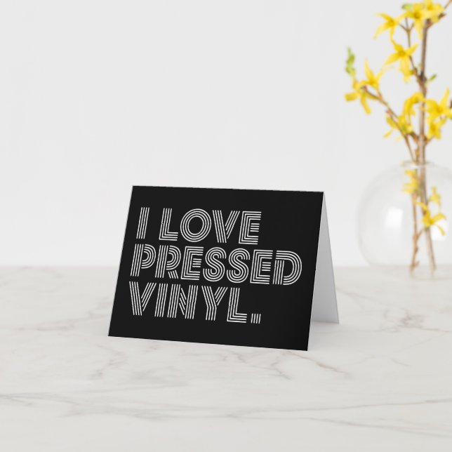 I Liebe Vinyl Karte (Gelbe Blume)