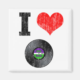 I Liebe-VinylPlatten Magnet