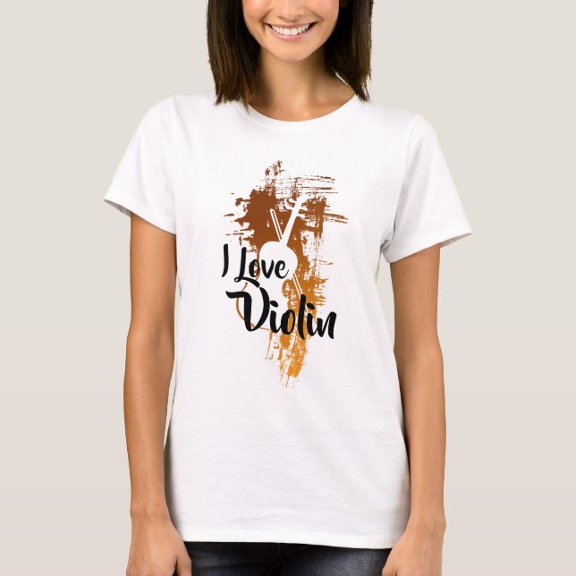 I Liebe Violin T-Shirt (Vorderseite)