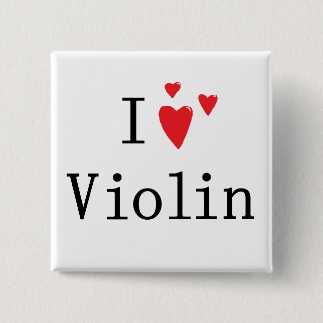 I Liebe-Violine Button (Vorderseite)