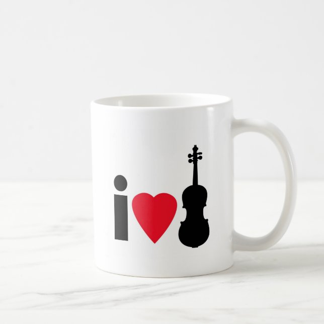 I Liebe-Violine Kaffeetasse (Rechts)