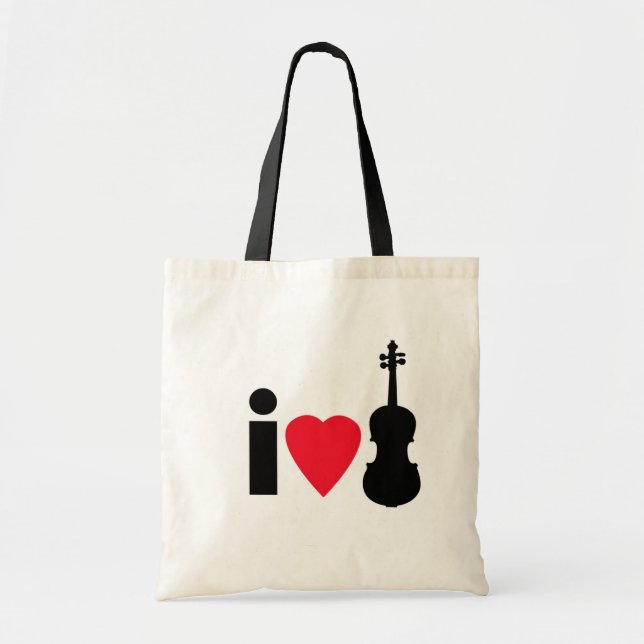 I Liebe-Violinen-Taschen-Tasche Tragetasche (Vorne)