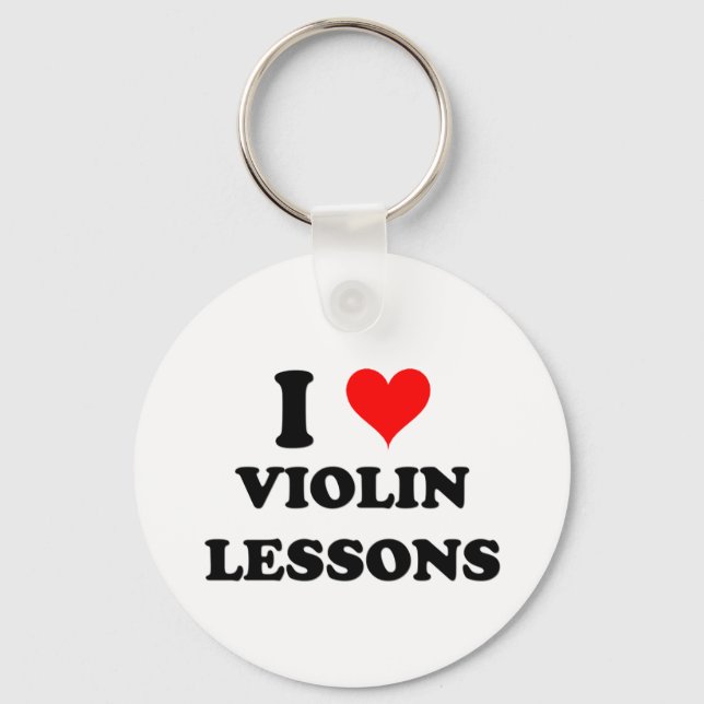 I Liebe Violinunterricht Schlüsselanhänger (Vorderseite)