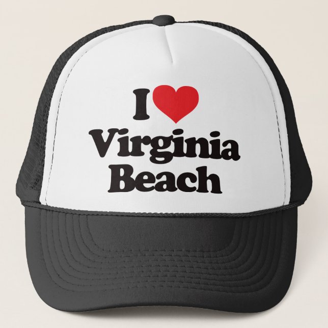 I Liebe Virginia Beach Truckerkappe (Vorderseite)