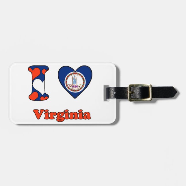 I Liebe Virginia Gepäckanhänger (Vorderseite horizontal)