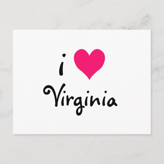 I Liebe Virginia Postkarte (Vorderseite)