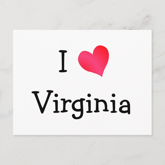 I Liebe Virginia Postkarte (Vorderseite)