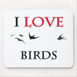 I Liebe-Vögel Mousepad