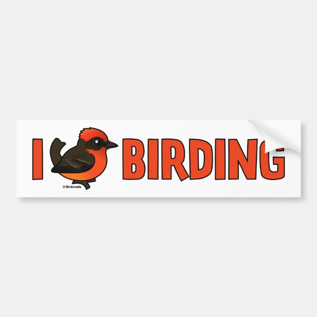I Liebe Vogelbeobachtung VEFL Autoaufkleber (Vorne)