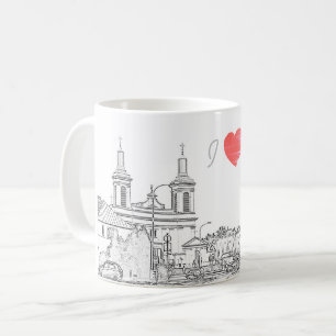 I Liebe Volkovysk Belarus Architektur Kathedrale Kaffeetasse