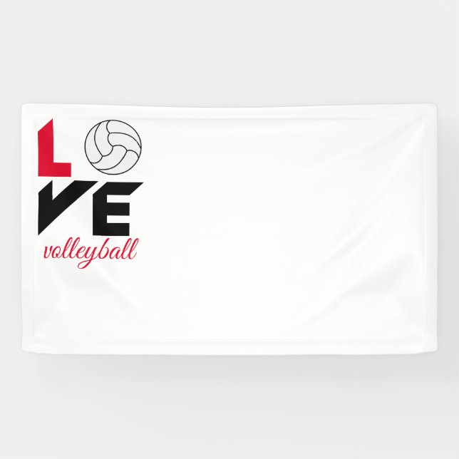 I Liebe Volleyball Banner (Horizontal)