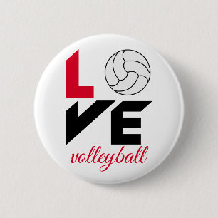 I Liebe Volleyball Button